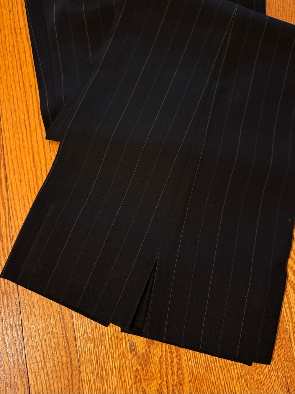 BCBGMaxAzria Black Pants with Tan Pinstripes